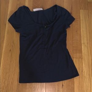 ribbed short sleeve shirt